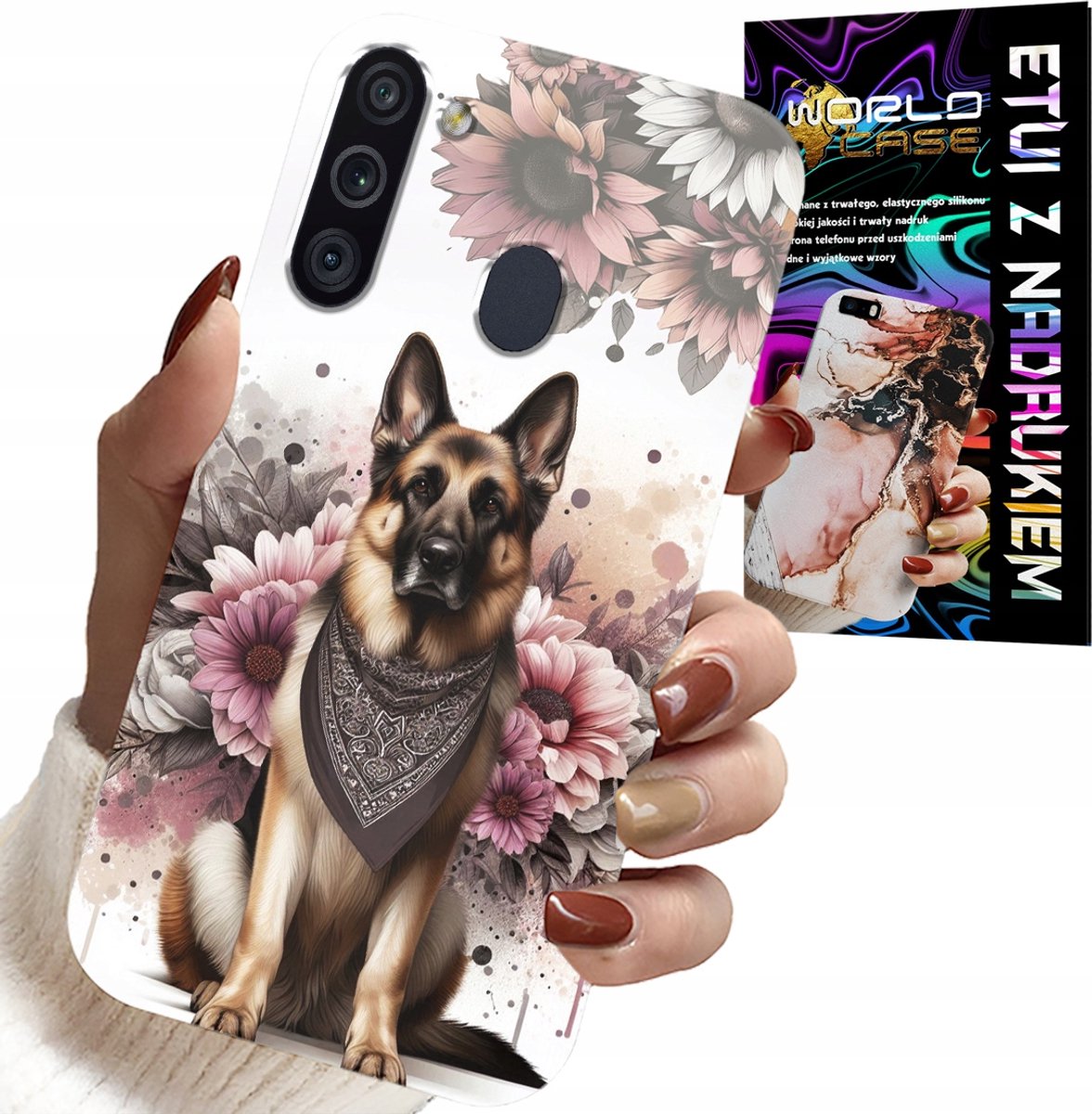 HOESJE VOOR SAMSUNG GALAXY A21 - HONDENHOESJE MET DE AFBEELDING VAN DE DUITSE HERDER