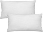 Set van 2 stuks - Binnenkussen 30x50 cm | Vulkussen - extra gevuld - 240 gram | Kussenvulling 100% polyester