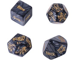 Oneay 4-delige flirtdobbelset, leuk spel voor volwassenen, inclusief seksdobbelstenen, romantisch ge