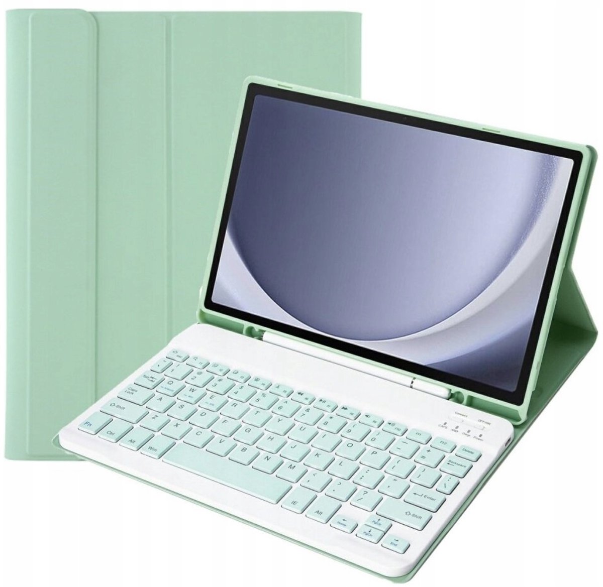 EtuiTab - Toetsenbordhoes voor Samsung Galaxy Tab A9+ - Groen - 11 inch - Bluetooth
