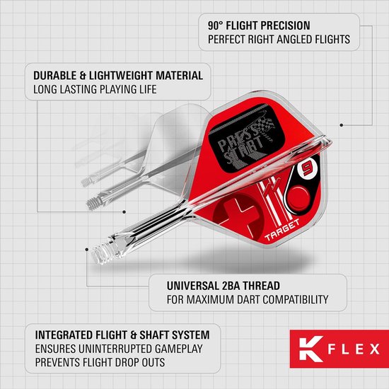 Target K-Flex Press Start NO2 - Dart Flights van Merkloos — afbeelding 4