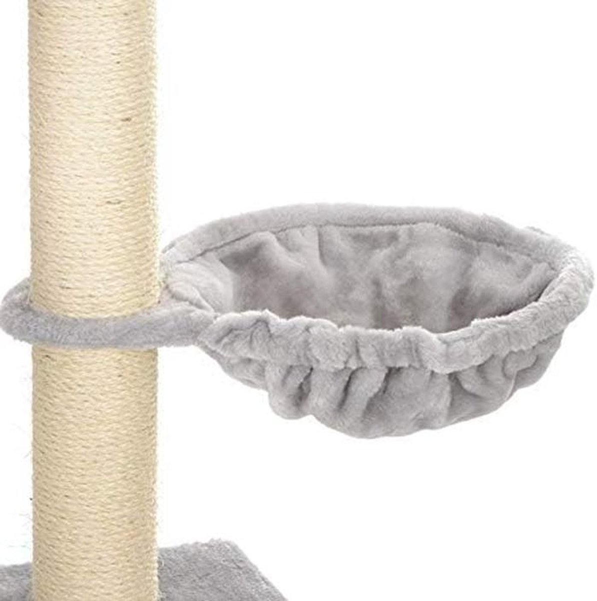Ligkom voor krabpaal - Kattenmand reserve - Ontspannen observeren - Stabiel metalen frame - Ø 30 cm - Grijs