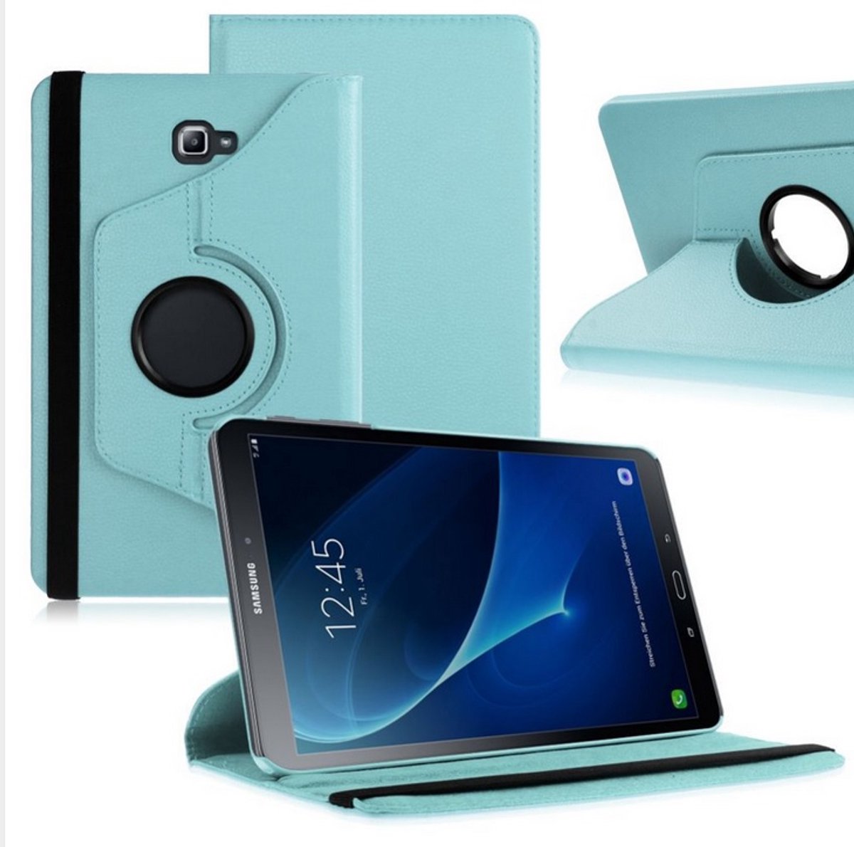 EtuiTab Samsung Galaxy Tab A A6 - Tablethoes - 360 Graden Draaibaar - Blauw - Kunstleer