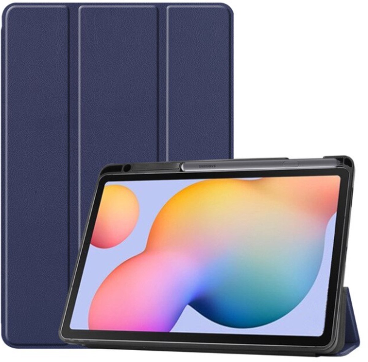 EtuiTab - Samsung Galaxy Tab S6 Lite Hoes - CIEMNO-NIEBIESKIE - Pen Gleuf - Slim Ontwerp