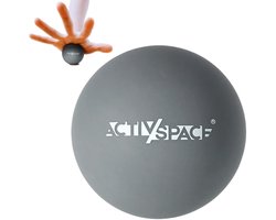 ACTIV SPACE - Lacrosse Massage Bal - Zeer Hard - Silicium - 6,25 cm - Grijs