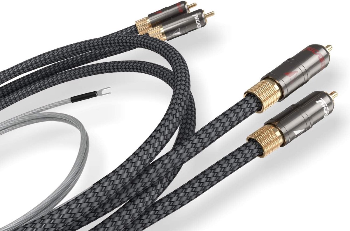 Audio Stereokabel - Platenspeler Kabel - Hoge Geluidskwaliteit - Dubbele Afscherming - 2 x 2 m