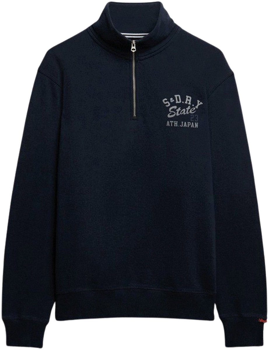 Superdry Athletic Ess Half Zip Sweater Heren Blauw