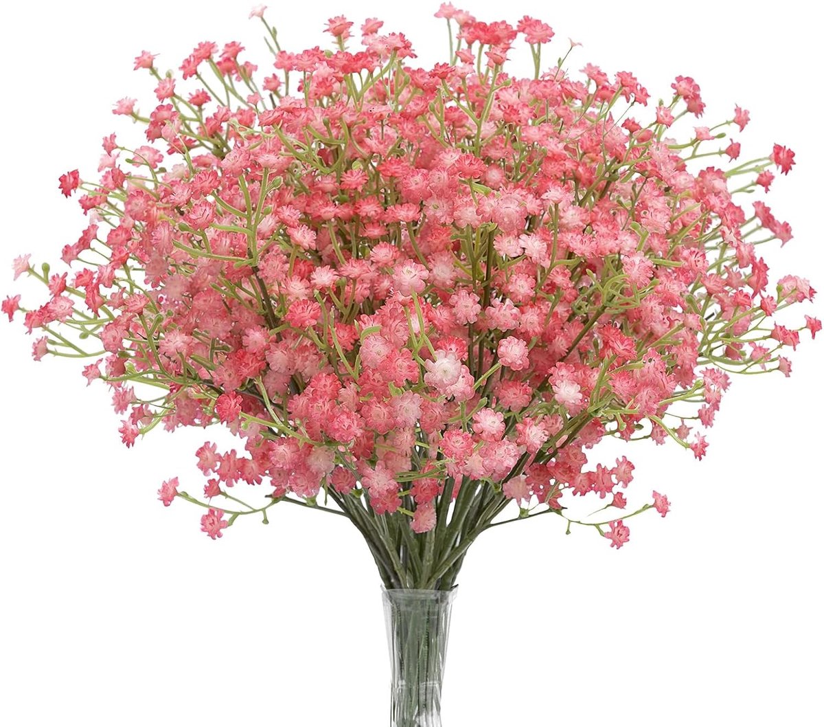 Oneay 10-delige set - Kunstgipskruid, witte bloemen, doe-het-zelf boeketdecoratie, bruiloft/huisdecoratie.