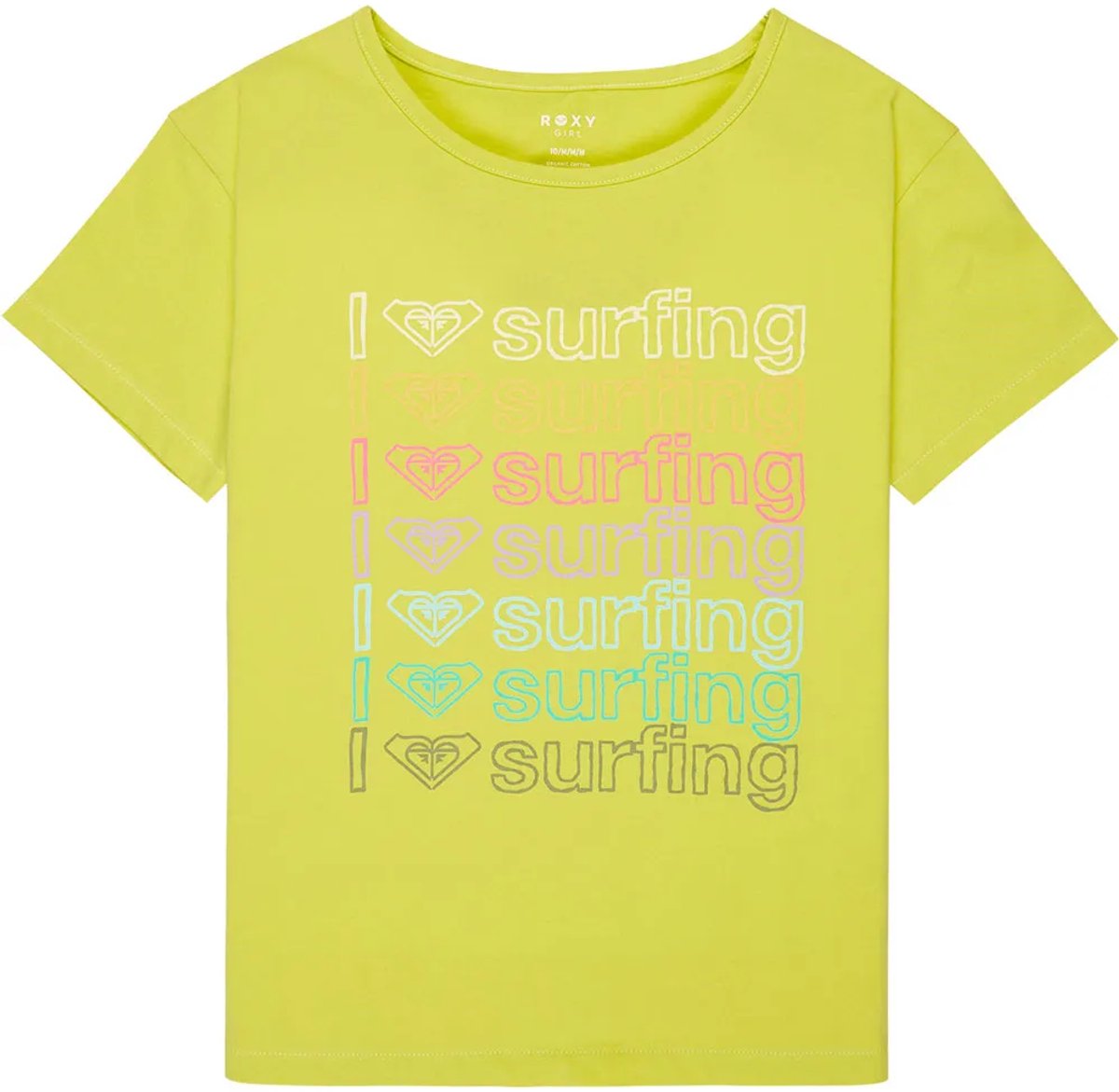 Roxy Lilyregular Night Vintage T-shirt Met Korte Mouwen 16 Years Meisje Groen