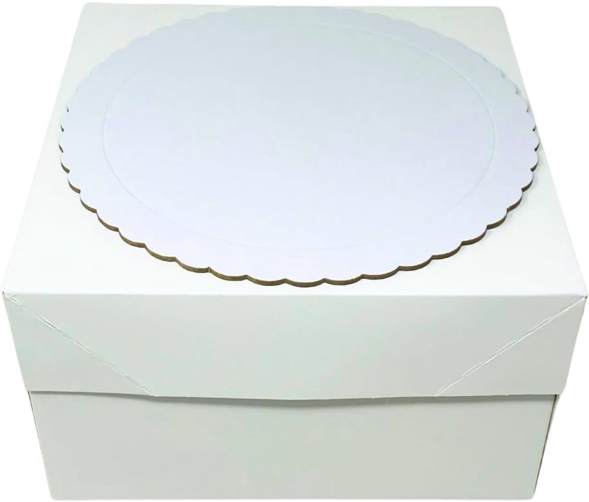 Taartdozen Set - Bakdozen Verpakking - Taart Transport - Extra Sterke Bodems - 30x30x15 cm - Wit