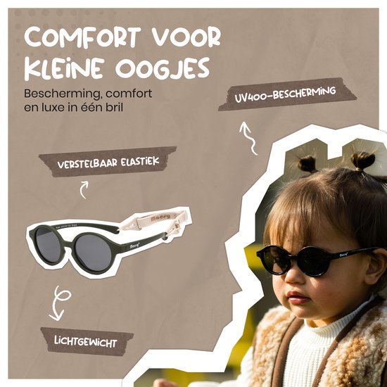 Maesy - baby zonnebril Noah - 0-2 jaar - flexibel buigbaar - verstelbaar elastiek - gepolariseerde UV400 bescherming - jongens en meisjes - babyzonnebril ovaal - paars van Maesy — afbeelding 5
