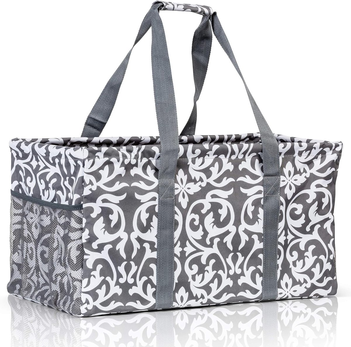 Grote Utility Tote - Opvouwbare Mand - Strand Pool - Solide Draadframe - 58 x 26 x 30 cm