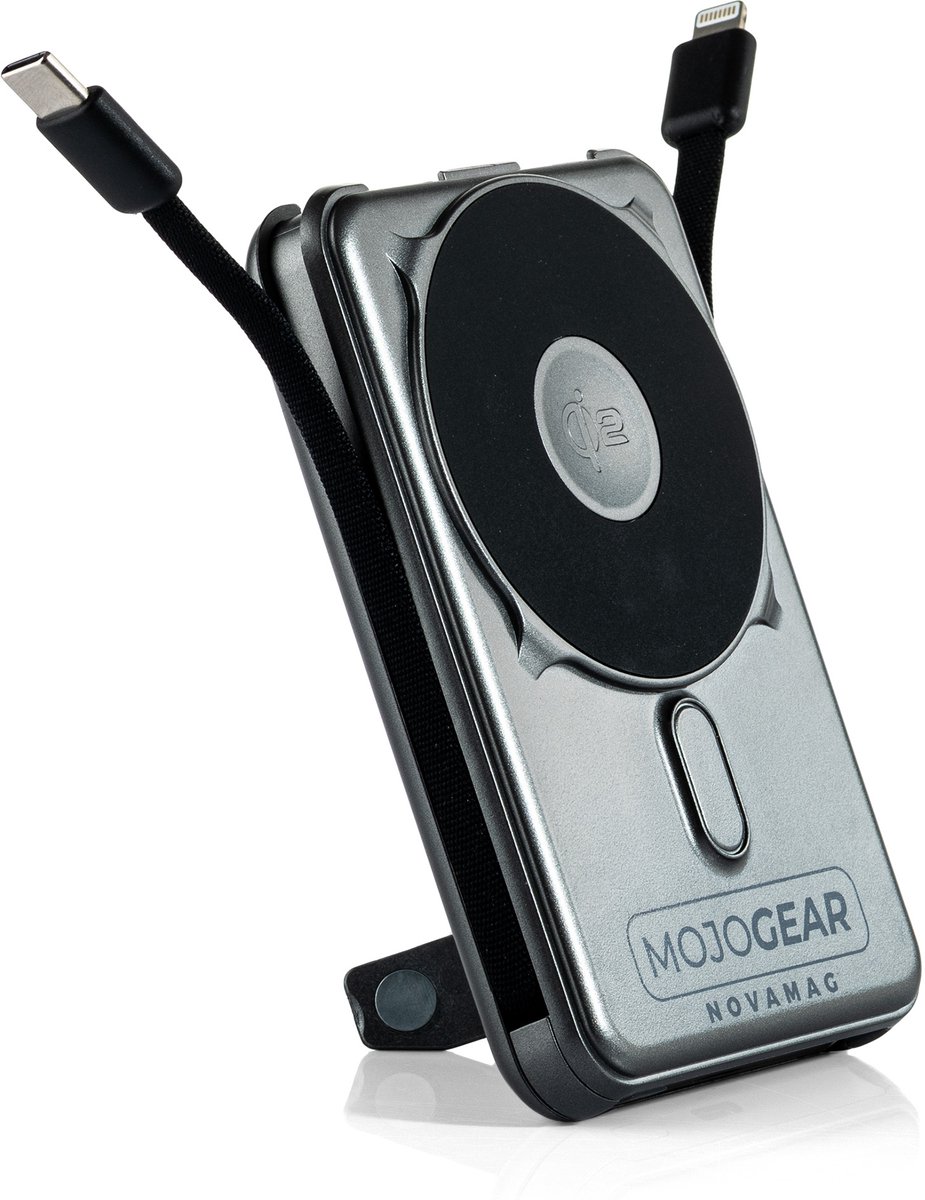 MOJOGEAR NovaMag Powerbank 10.000 mAh Draadloos Grijs - afbeelding 3