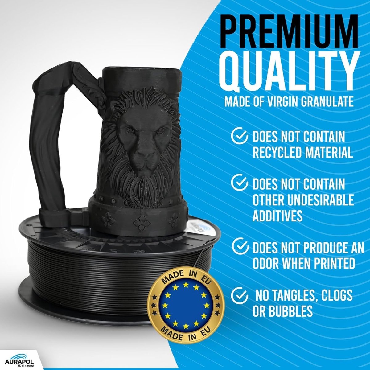 3D Printer Filament - PLA Materiaal - Modelbouw Printen - Biologisch Afbreekbaar - 1.75mm Diameter - Bruin