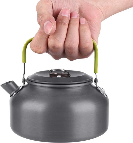Outdoor Theepot - Camping Waterkoker - Wandelen Picknick BBQ - Krasbestendig Corrosiebestendig - 800 ML - Zilver — afbeelding 5