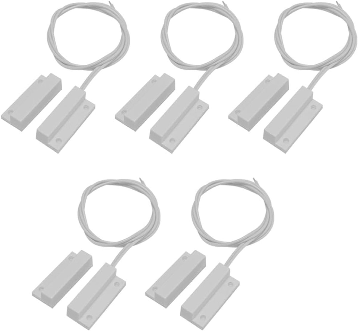 Magnetische Contacten - Deur Raam Sensor - Alarmsysteem Beveiliging - Zelfklevende Installatie - 34x14x8mm - Wit