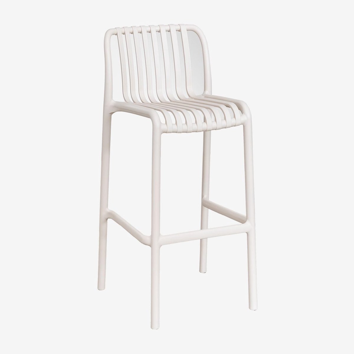 Hoge Kruk - Stapelbare Kruk - Keuken Bar - Ergonomisch Ontwerp - ↑77 cm - Tapioca Beige