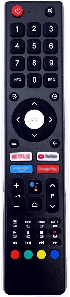 Afstandsbediening Televisie - Universele Controller - Smart TV Bediening - Direct Klaar Voor Gebruik - 21cm Lengte - Zwart