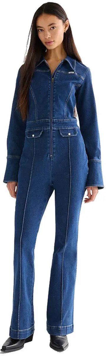 Wrangler Retro Catsuit Jumpsuit Met Lange Mouwen XS Vrouw Easy Rinse