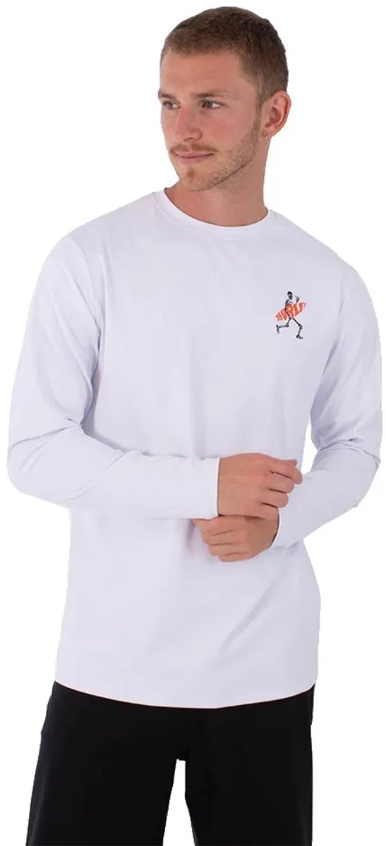 Hurley Regular Flamengue Rash Guard Met Lange Mouwen Man Wit