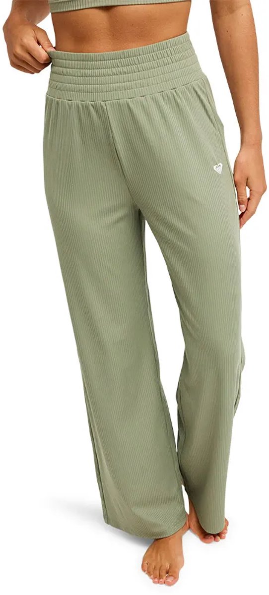 Roxy Rise & Vibe Rib Smoked Broek Vrouw Groen