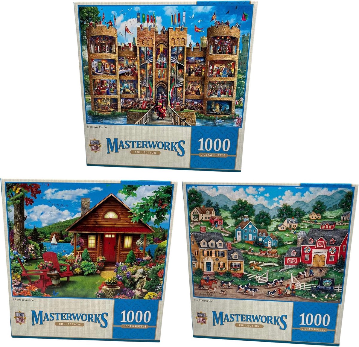Legpuzzel Bundel - Puzzel Collectie - Uren Plezier - Drie Verschillende Puzzels - 1000 Stukjes