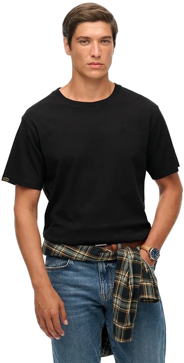 Superdry Essentials Relaxed T-shirt Heren T-shirts Zwart