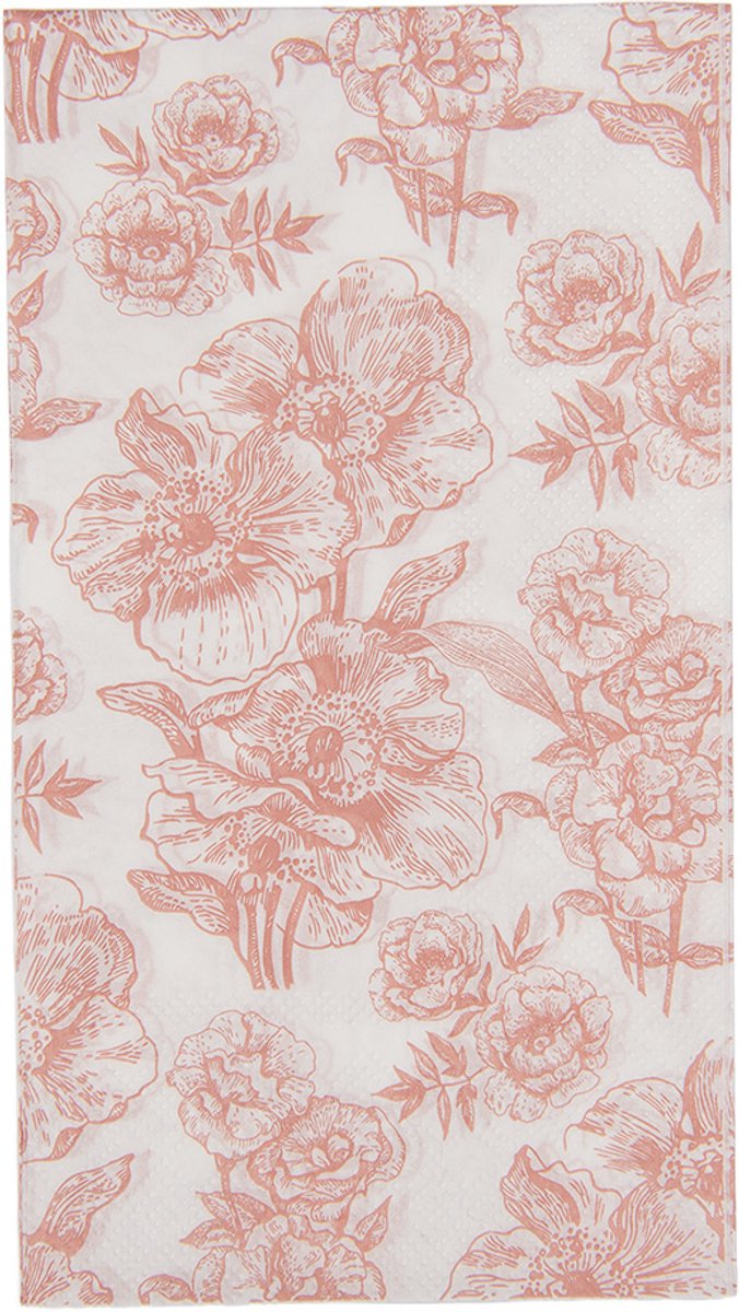 Clayre & Eef Servetten Papier Set van 20 33x33 cm Wit Papier