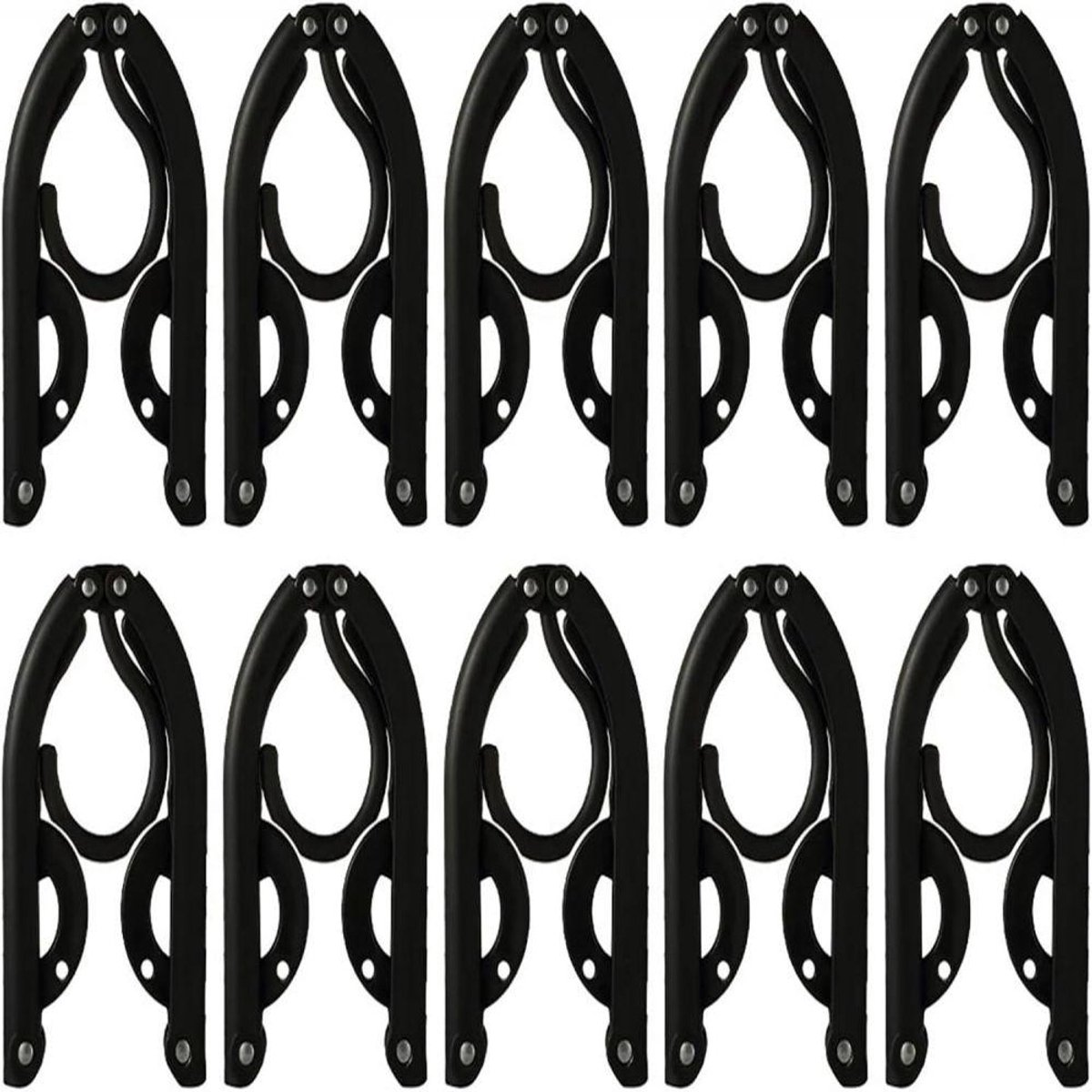 Kledinghanger - Travel Hangers - Vouwbaar Draagbaar - 10 Stuks - Zwarte