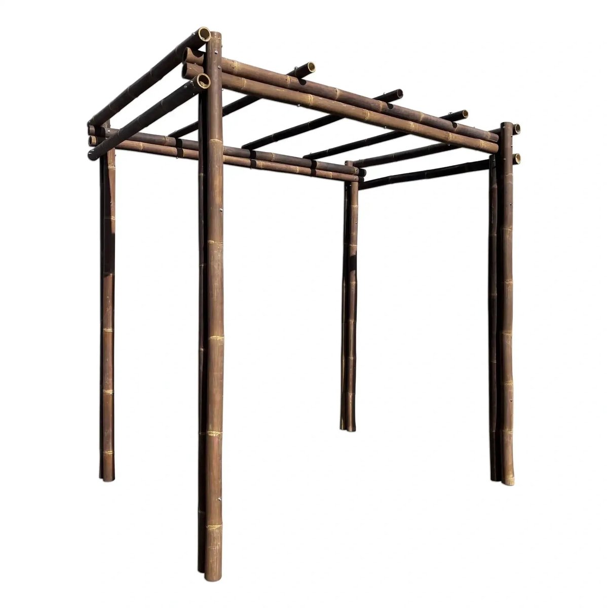 Masters of Bamboo® Bamboe Pergola Bali - 2 x 3 m - Zwart - Bamboe overkapping
