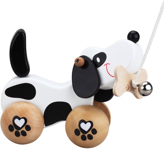 Classic World Houten Trekdier Hond Afmeting artikel: 17 x 14 x 8 cm
