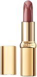 Gouden huls met een roze-bruine lipstick eruit gedraaid.