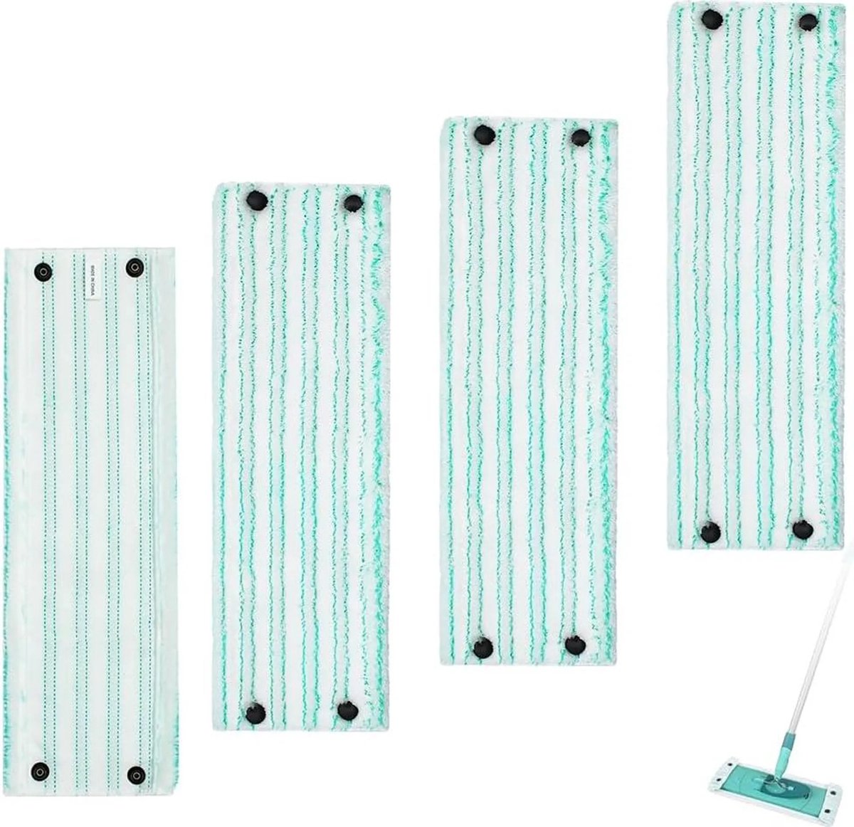Set van 4 microvezel mophoezen geschikt voor Leifheit Clean Twist XL Micro Duo moppen