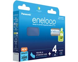 Panasonic Eneloop oplaadbare 4x AA batterijen - 2000 mAh - NiMH- Inclusief Opbergdoos
