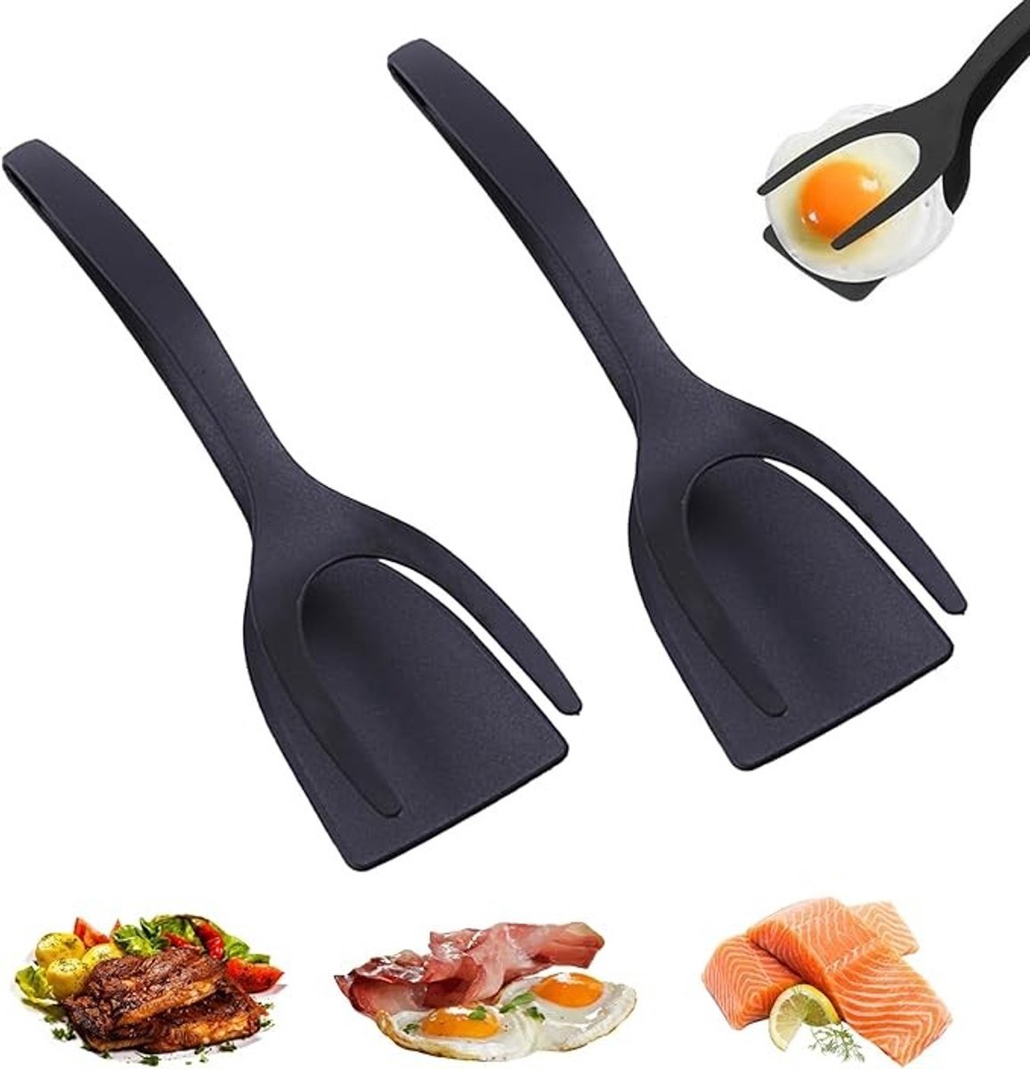 Set van 2 keukentangen, hittebestendige grillpincetten voor vlees en groenten