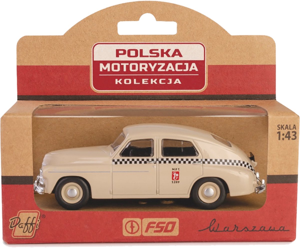 DAFFI PRL Collectie - FSO Warszawa M20 TAXI Modelauto - Piaskowy - Schaal 1:43