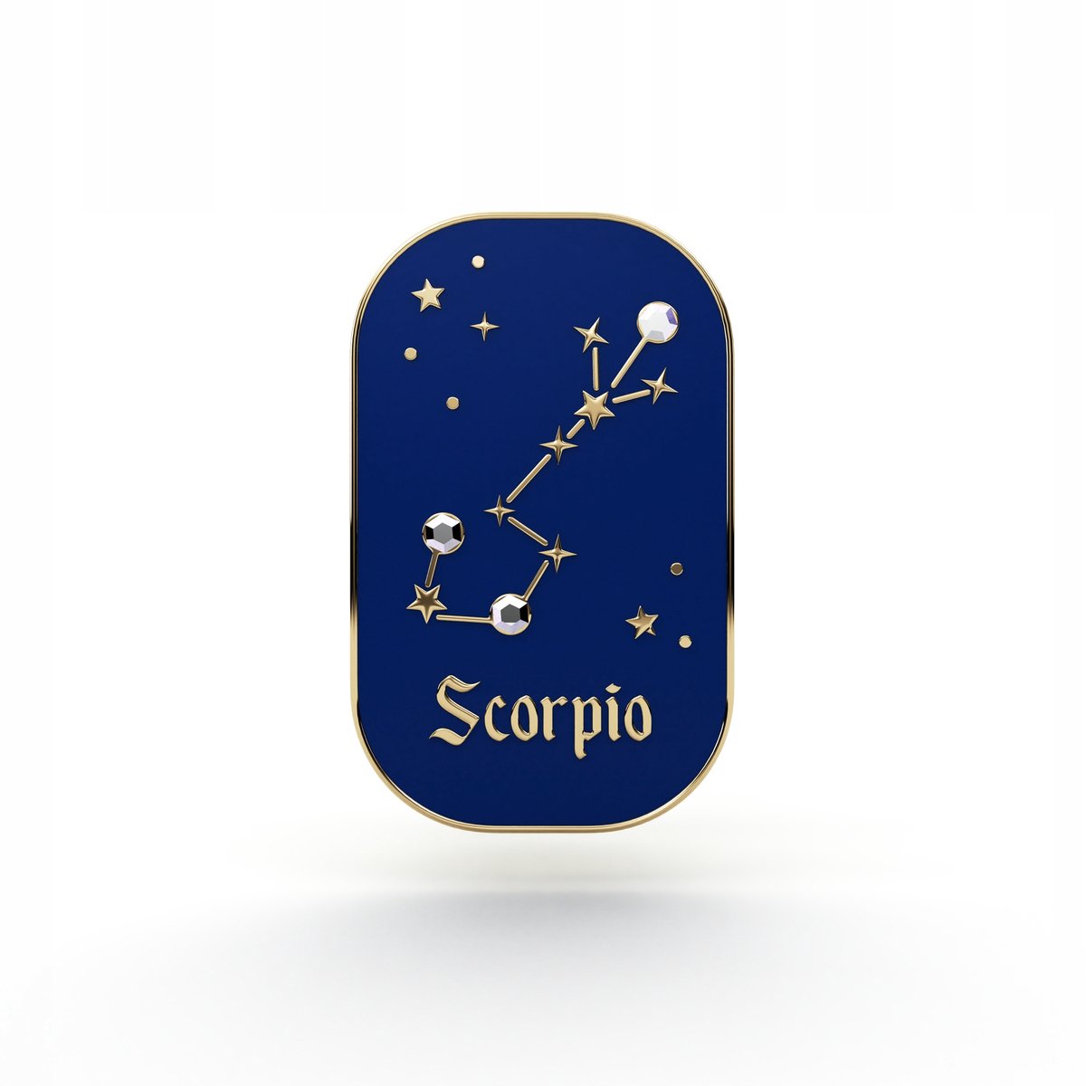 PINETS Zodiak Broche Schorpioen met Zirkonia - 14K Gouden Finish