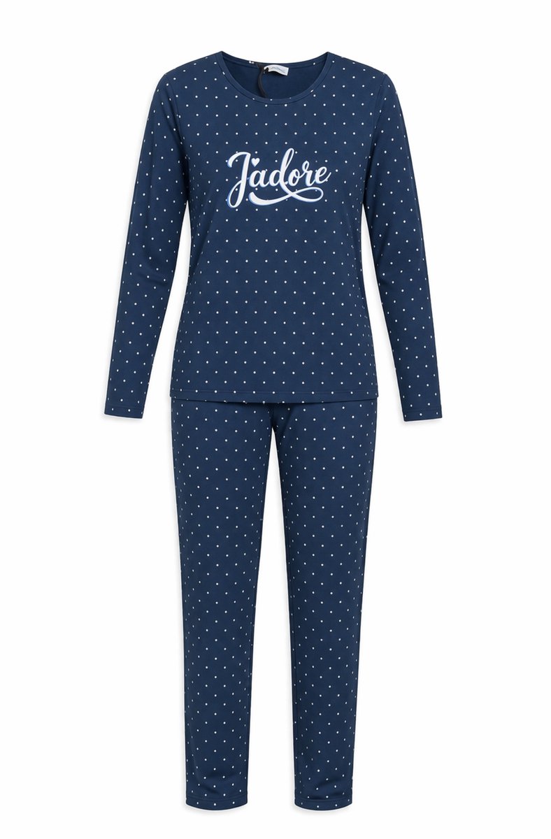 Gionettic Dames Pyjama 100% katoen Jade met lange mouw - maat S