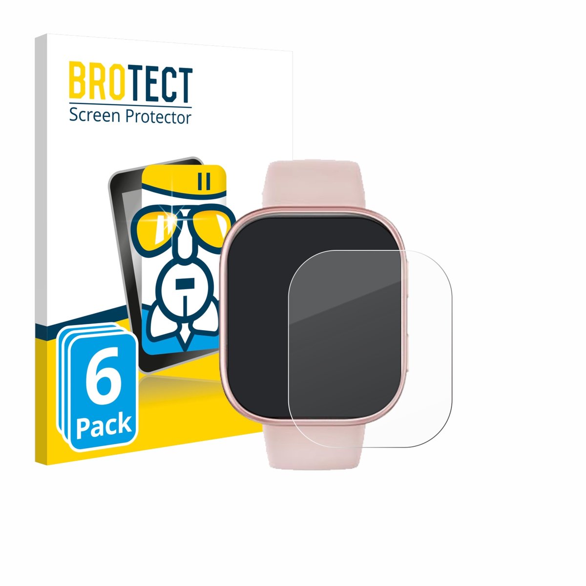 Screenprotector 6 Stuks voor Doomixs Smartwatch T7 1.83" Beschermglas transparant