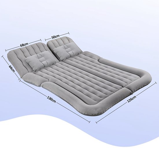 Opblaasbaar luchtmatras 2-3 personen campingbed comfortabel draagbaar tot 300 kg stevig — afbeelding 3