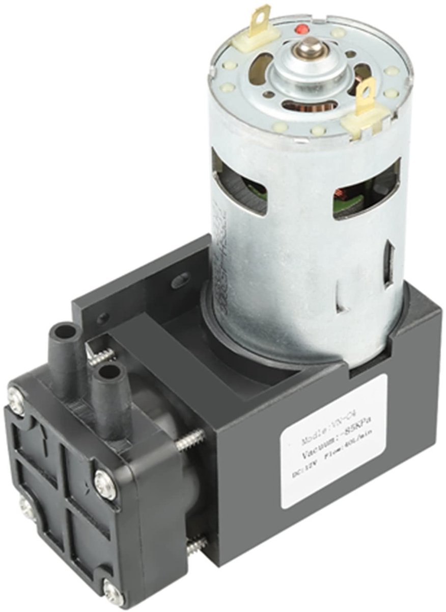 Allecto - Mini vacuum pomp - Stille werking - Compact formaat - 42 W - 40 l/min - Geschikt voor diverse toepassingen - Zwart - Model 85 kPa