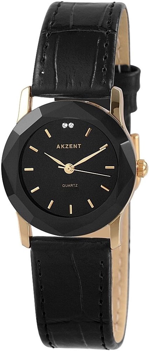 AKZENT Herenhorloge van imitatieleer SS73010000012 Akzent dameshorloge met imitatieleren band