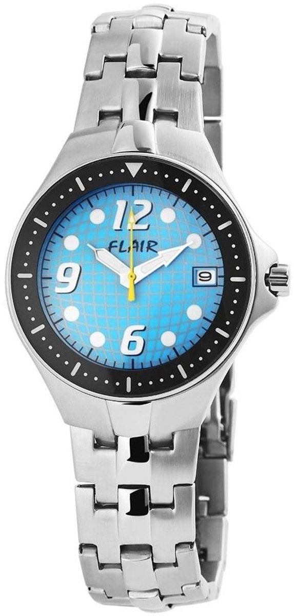 FLAIR Herenhorloge van roestvrij staal 200623500002 Flair herenhorloge met roestvrijstalen band