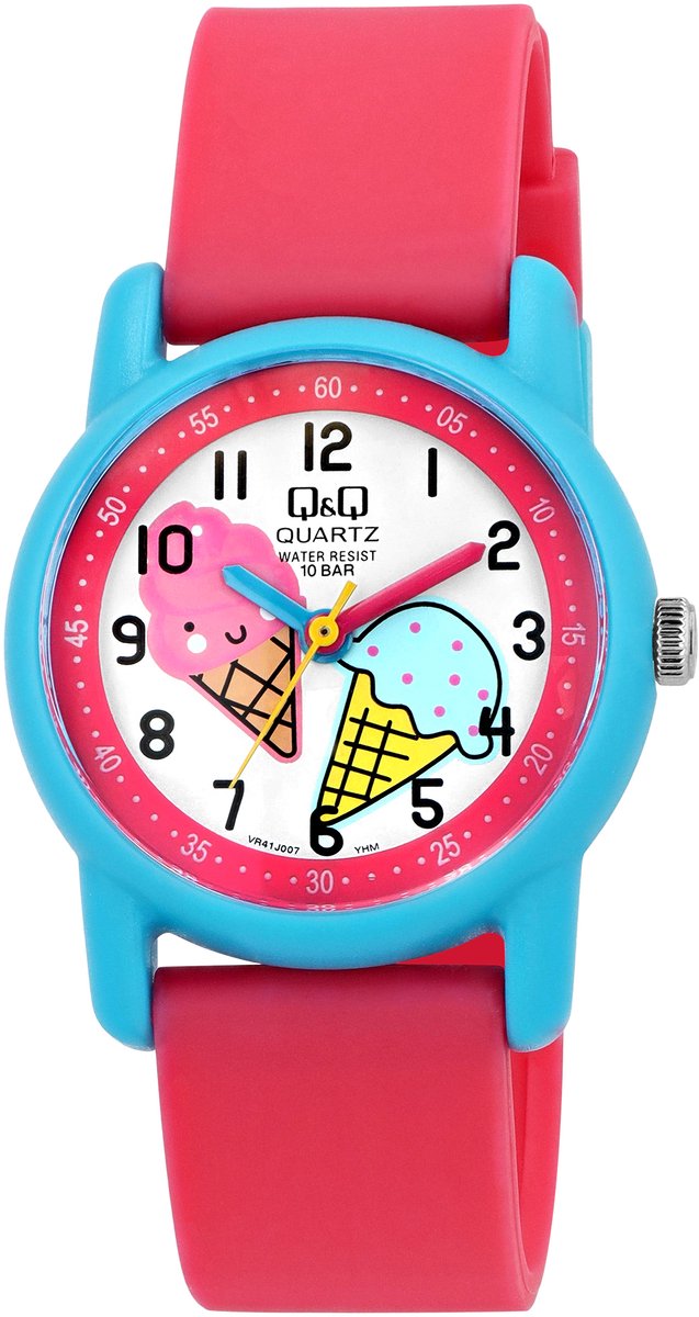 Leuke kinderhorloge met ijsroom motief, van het merk QQ-VR4J007Y