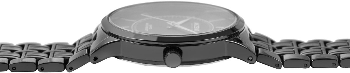 Akzent-Herenhorloge-model2800068-001-zwart-diameter 42mm-3 atm waterdicht-metalen schakelband