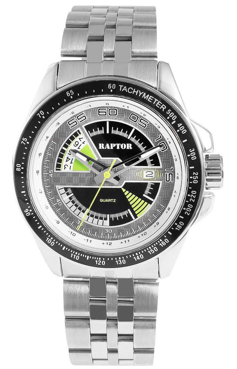 Raptor Herenhorloge van roestvrij staal Elarian Raptor herenhorloge "Elarian" met roestvrijstalen band,