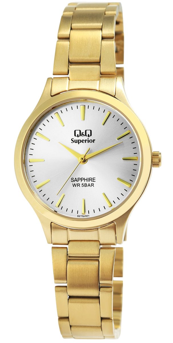 QQ dameshorloge roestvrij staal S279J001Y QQ Superior dameshorloge, roestvrij staal, saffierglas, 5