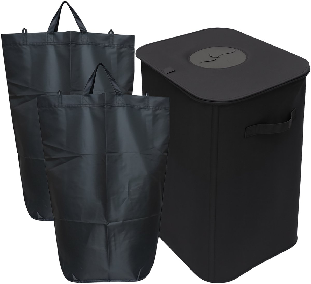 Statiegeld prullenbak - 100 l - 2 tassen - zwart