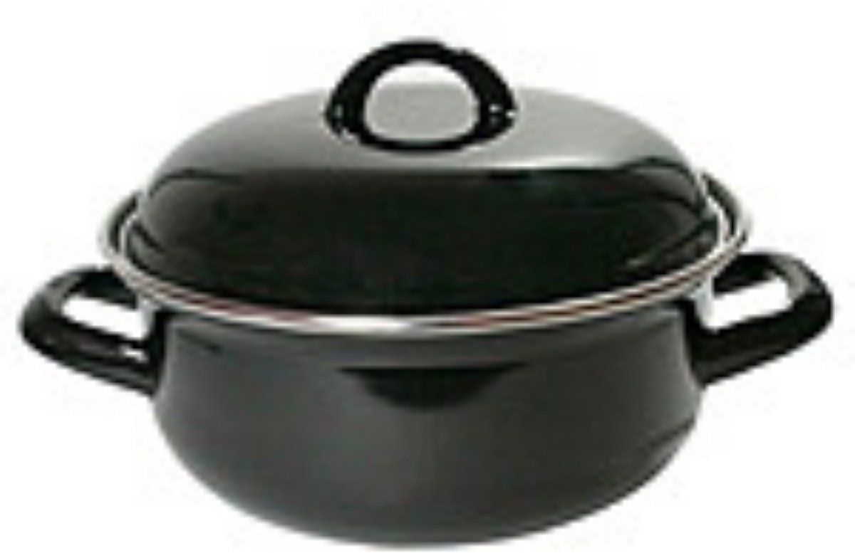 Braadpan - Emaille - 26cm -Zwart