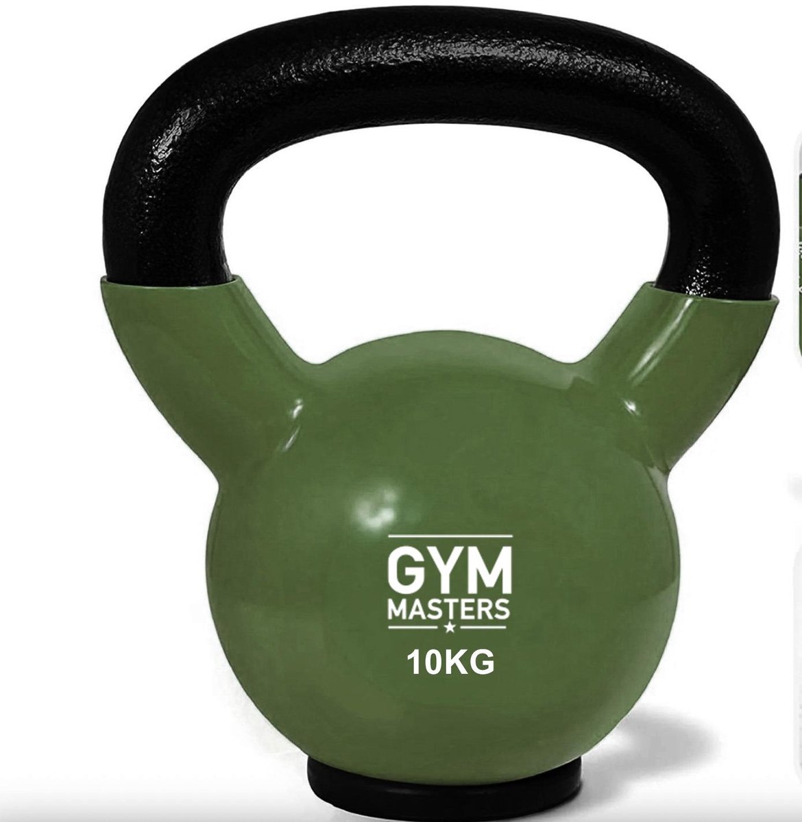 Gym Masters Kettlebell 10 kg – Vinyl Kettlebell met Rubberen Bodem – Optimale Vloerbescherming & Veilig Trainen – Premium Grip – Thuis Fitness – foto 4